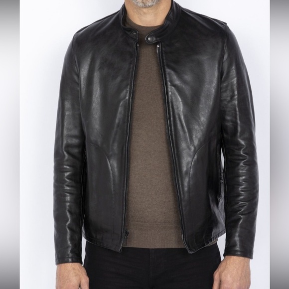 Perfecto brand from Schott NYC black cowhide mission jacket men’s size medium - Picture 1 of 16